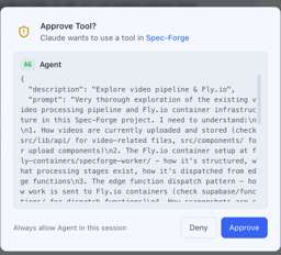 Tool approval dialog for file operations