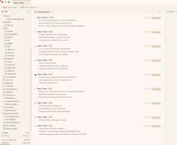 Session history showing previously closed sessions with resume capability