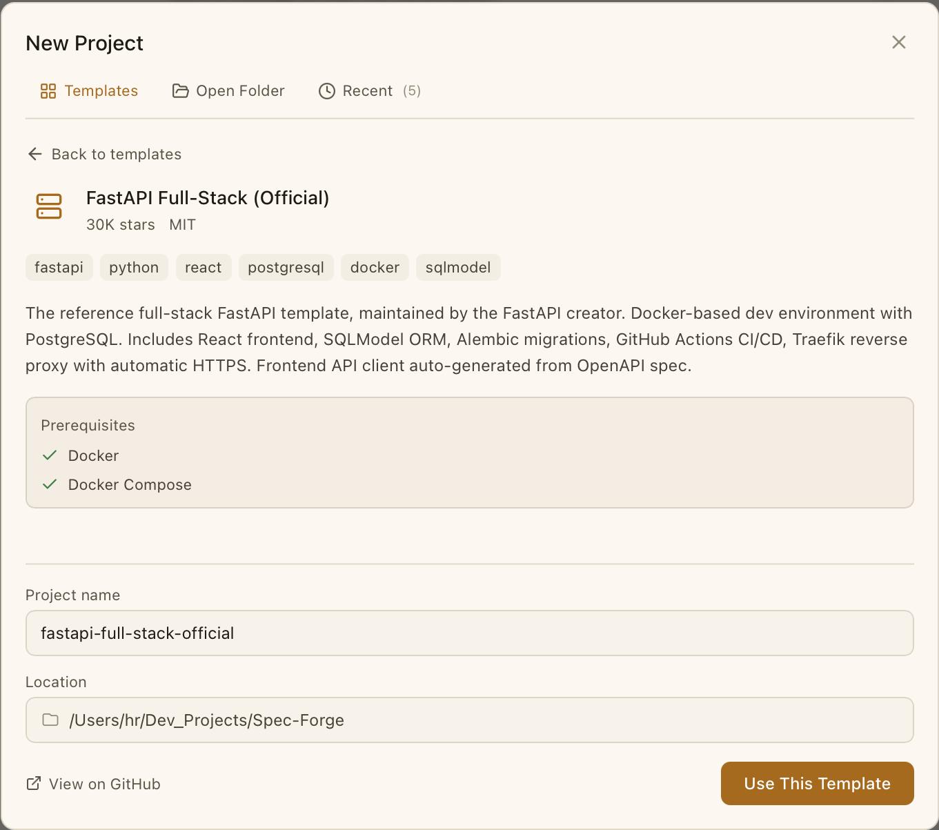 CodeMantis prerequisites check showing Claude Code CLI status and authentication state